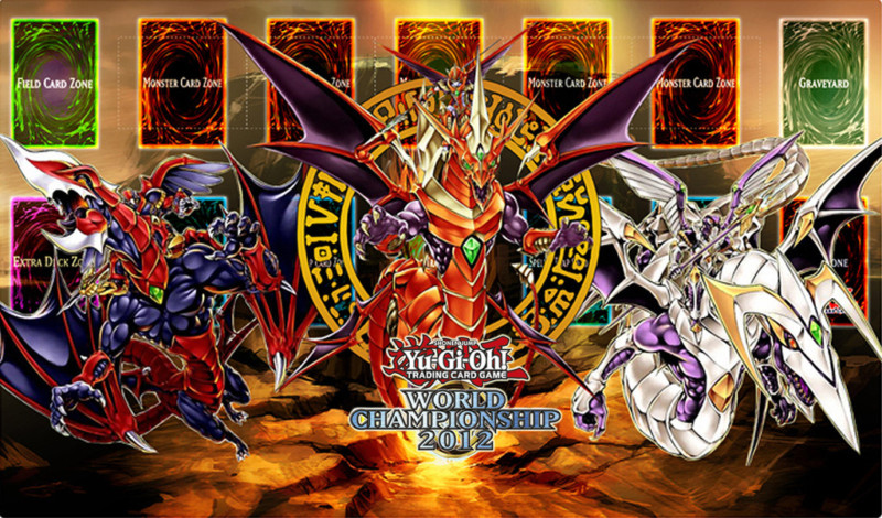 Playmat: WC 2012 - Dragunity Knight Vajrayana, Gae Dearg & Gae Bulg - {Custom}